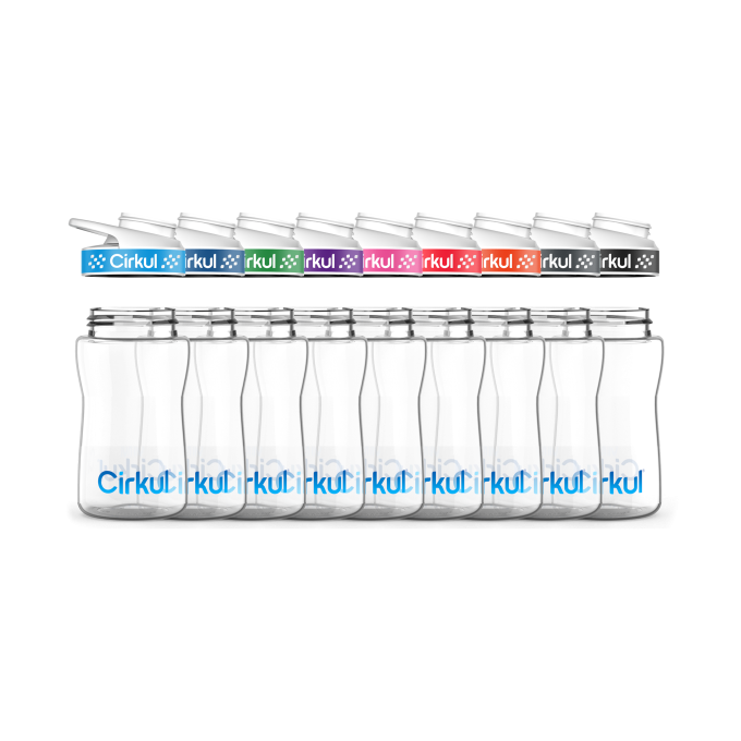 12oz. Plastic Bottle & Comfort Grip Lid