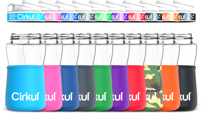 12oz. Plastic Bottle & Comfort Grip Lid + 12oz. Chill Sleeve